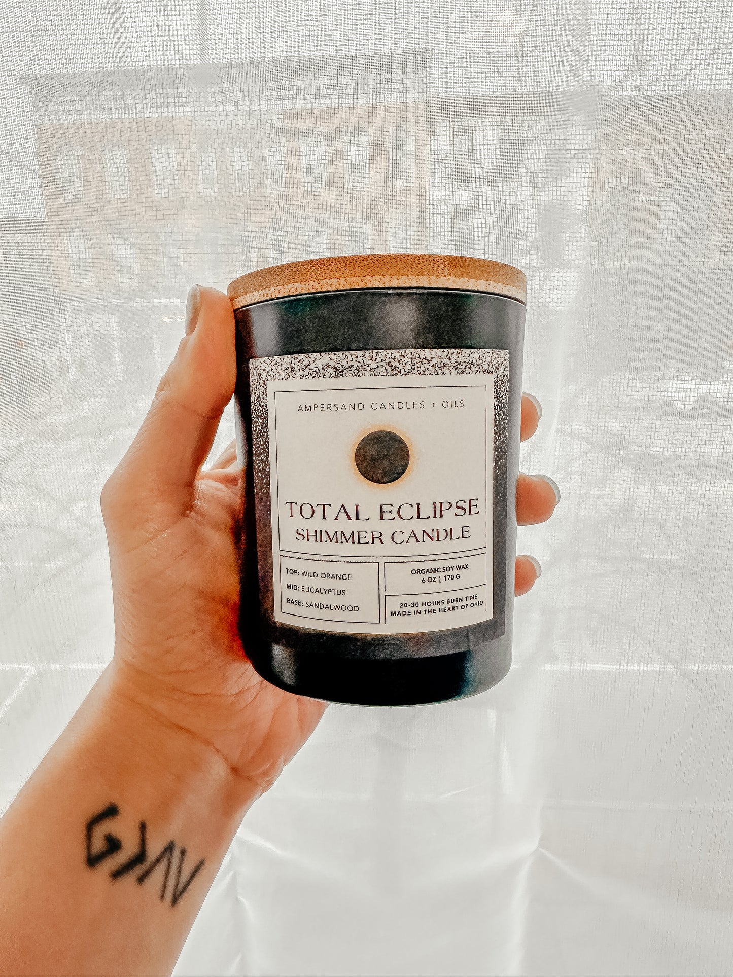 Total Eclipse Beeswax SHIMMER Candle