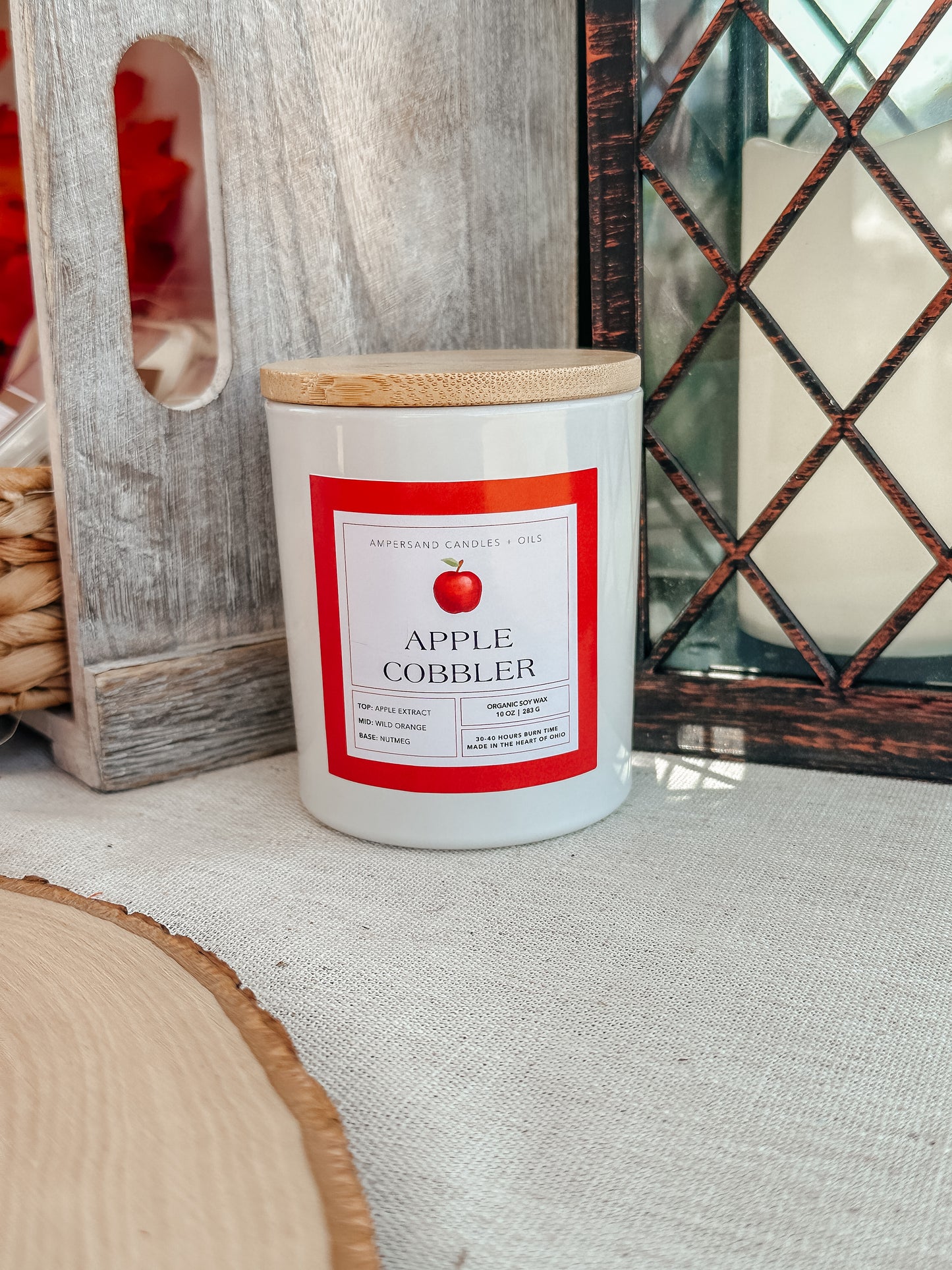 Apple Cobbler Beeswax Candle