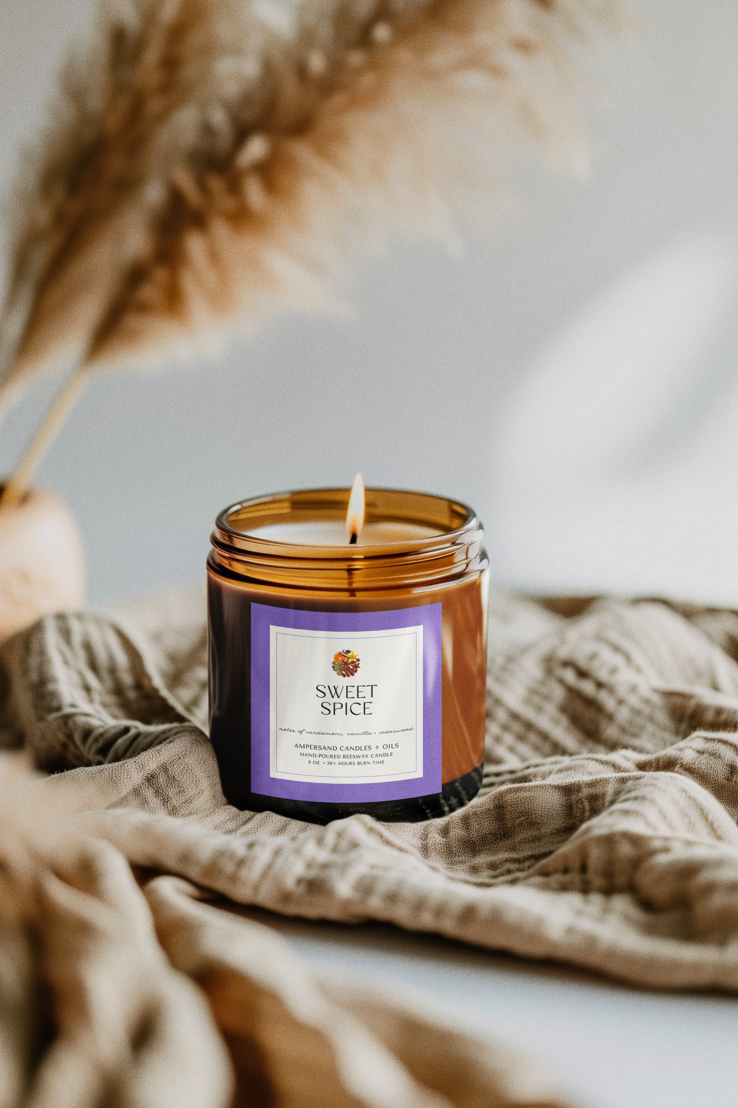 Sweet Spice Beeswax Candle