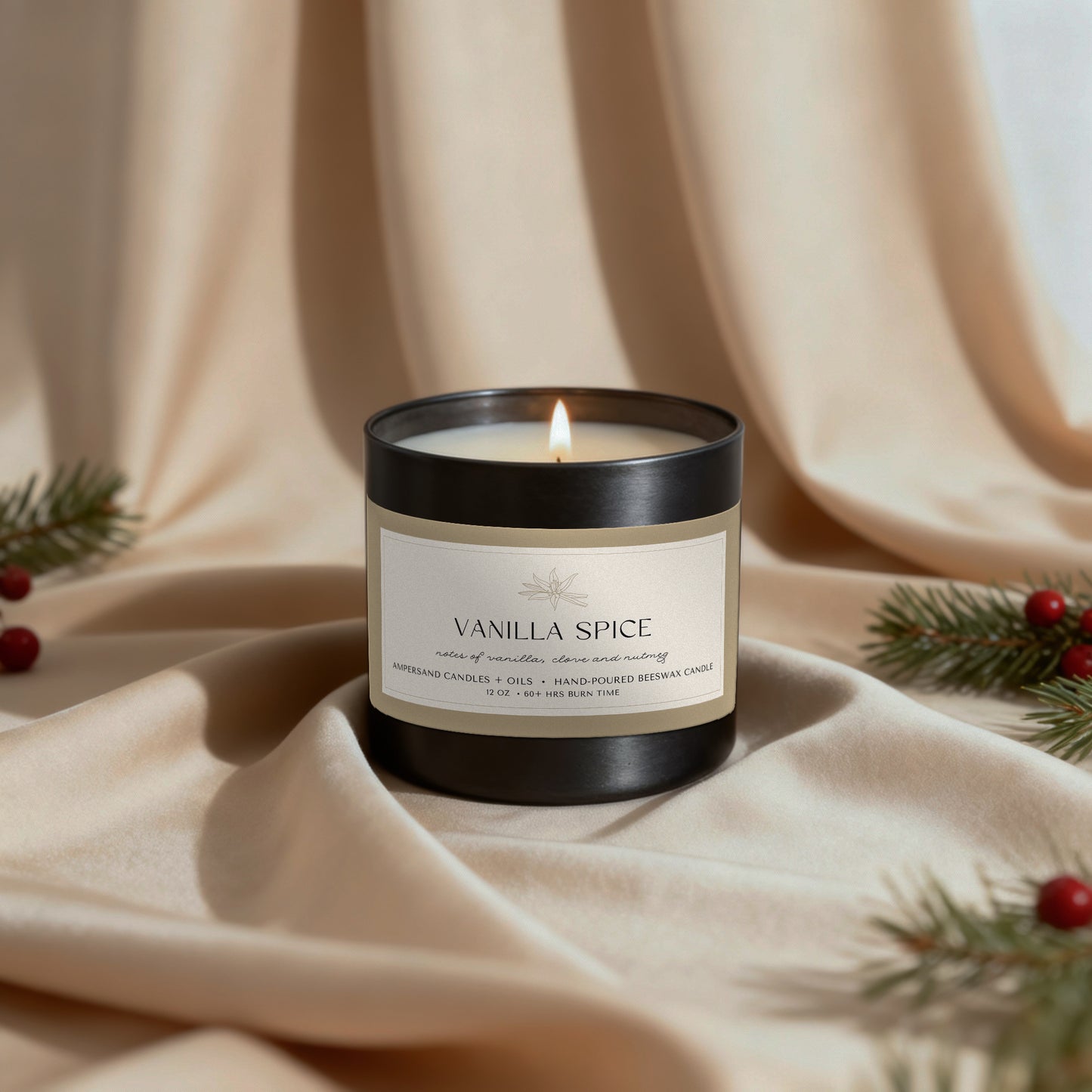 Vanilla Spice Beeswax Candle
