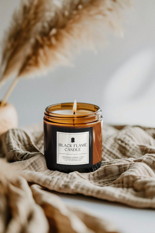 Black Flame Beeswax Candle