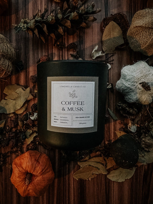 Coffee & Musk Soy Candle (15oz)