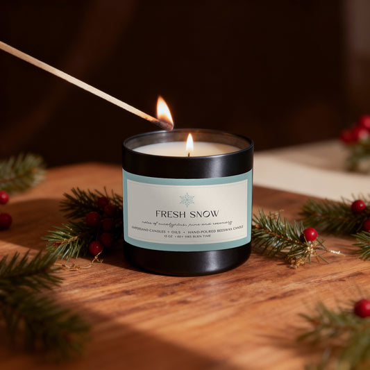 Fresh Snow Beeswax Candle