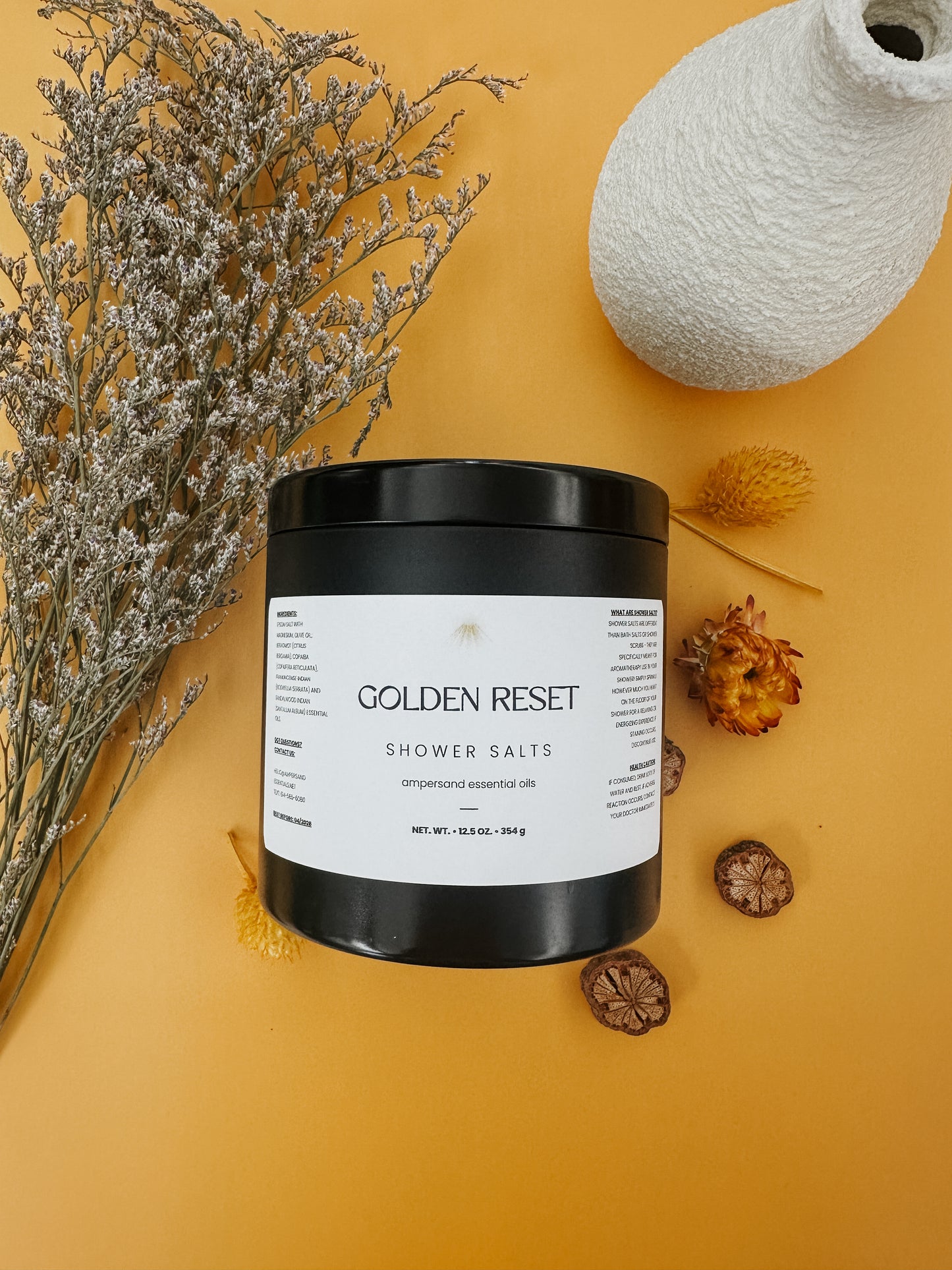 Golden Reset Shower Salts (12oz)