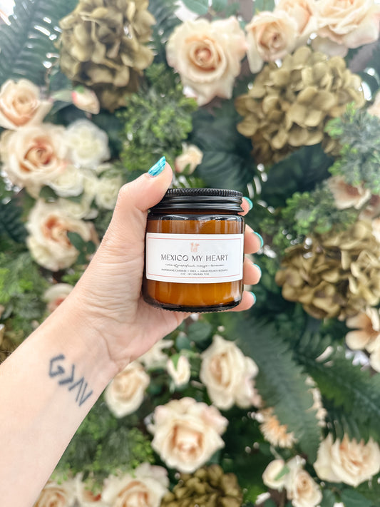 Mexico My Heart Beeswax Candle