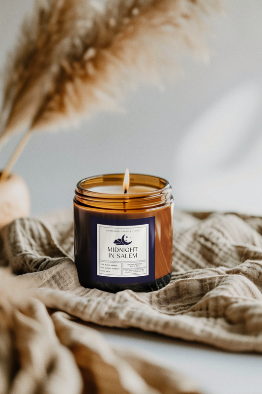 Midnight in Salem Beeswax Candle (10oz)