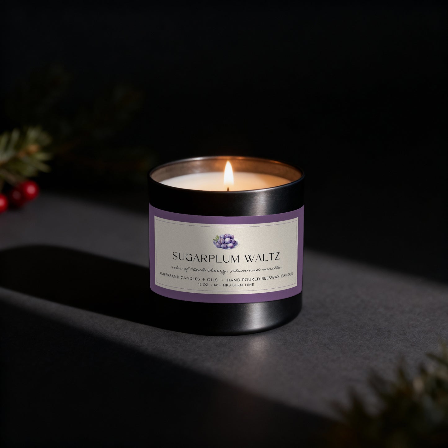 Sugarplum Waltz Beeswax Candle