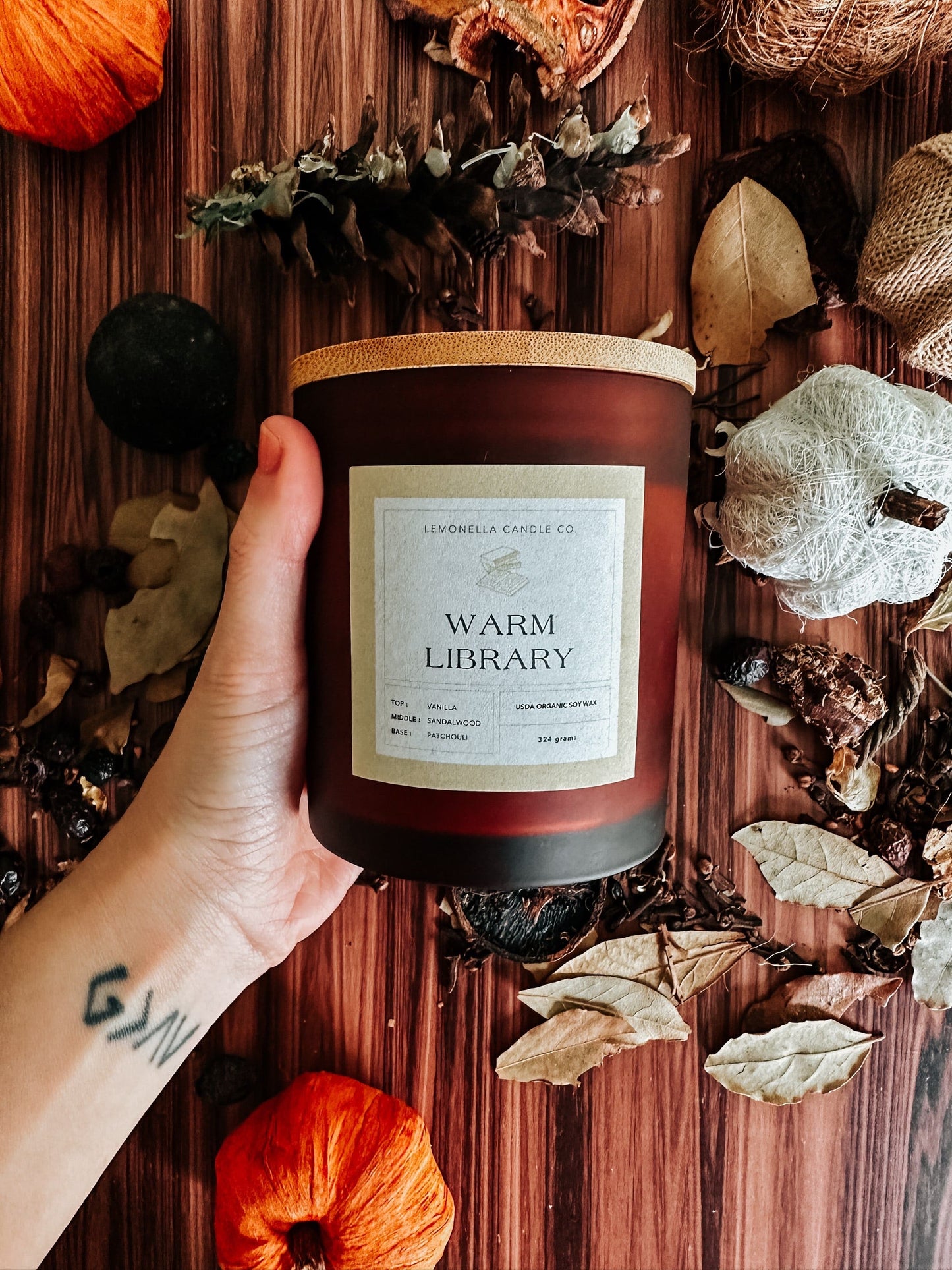 Warm Library Soy Candle
